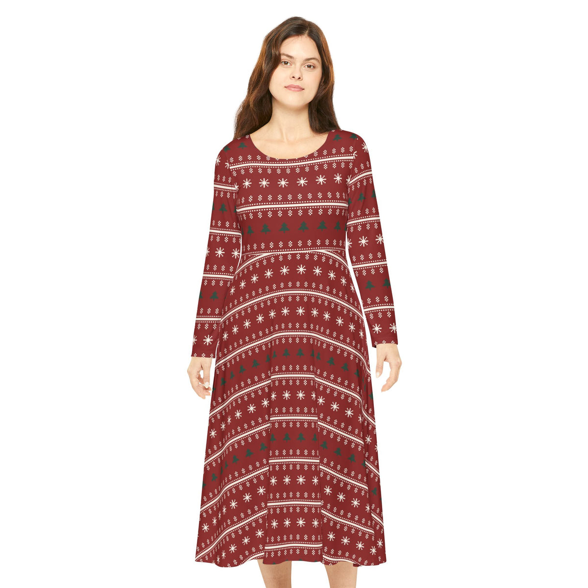 Fair Isle Long Sleeve Dress