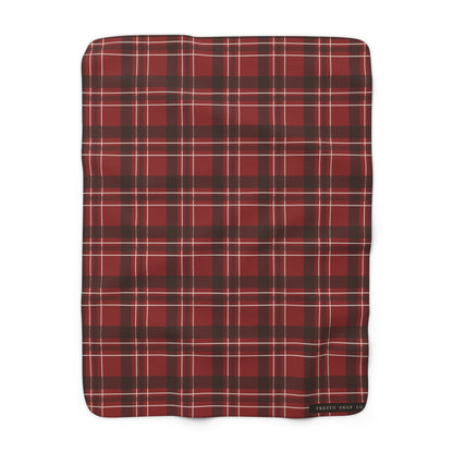 Cabin Plaid Sherpa Throw – cozy blanket from Little Baby Nest Co