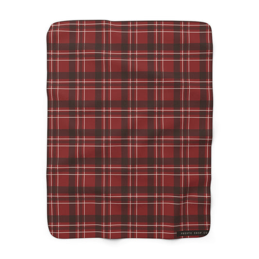 Cabin Plaid Sherpa Throw – cozy blanket from Little Baby Nest Co