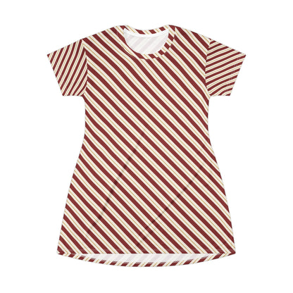 Candy Cane Stripe T-Shirt Dress – cozy apparel from Little Baby Nest Co