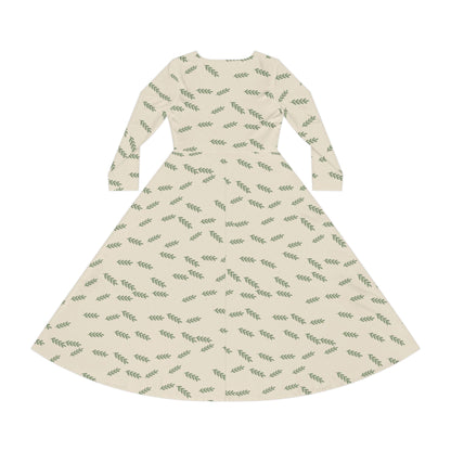 Olive Branch Long Sleeve Dress