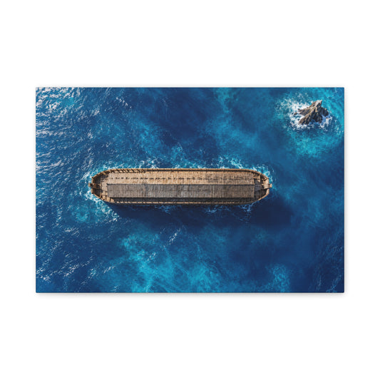 Noah's Ark – Christian Biblical fine art canvas from Little Baby Nest Co